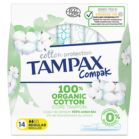 Un produit Tampax Cotton Protection